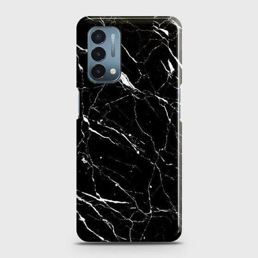 OnePlus Nord N200 5G Cover - Trendy Black Marble Printed Hard Case with Life Time Colors Guarantee