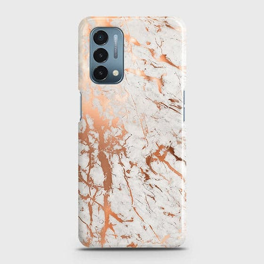 OnePlus Nord N200 5G Cover - In Chic Rose Gold Chrome Style Printed Hard Case with Life Time Colors Guarantee