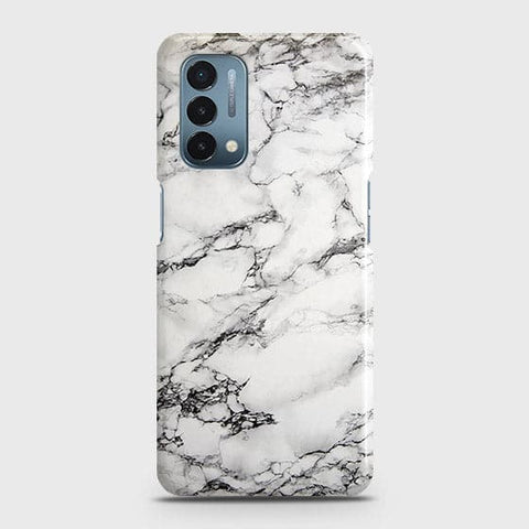 OnePlus Nord N200 5G Cover - Matte Finish - Trendy Mysterious White Marble Printed Hard Case with Life Time Colors Guarantee ( Fast Delivery )