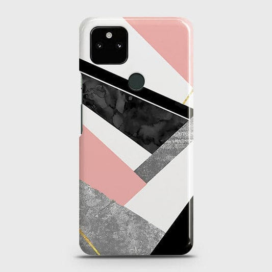 Google Pixel 5a 5G Cover - Matte Finish - Geometric Luxe Marble Trendy Printed Hard Case with Life Time Colors Guarantee