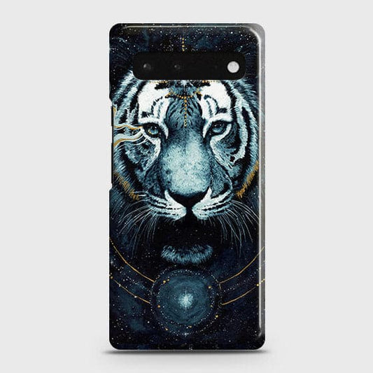 Google Pixel 6 Cover - Vintage Galaxy Tiger Printed Hard Case with Life Time Colors Guarantee