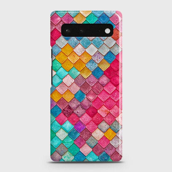 Google Pixel 6 Cover - Chic Colorful Mermaid Printed Hard Case with Life Time Colors Guarantee