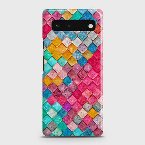 Google Pixel 6 Cover - Chic Colorful Mermaid Printed Hard Case with Life Time Colors Guarantee