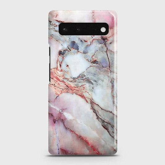 Google Pixel 6 Cover - Violet Sky Marble Trendy Printed Hard Case with Life Time Colors Guarantee