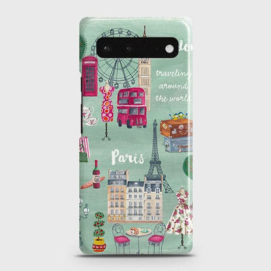 Google Pixel 6 Cover - Matte Finish - London, Paris, New York ModernPrinted Hard Case with Life Time Colors Guarantee