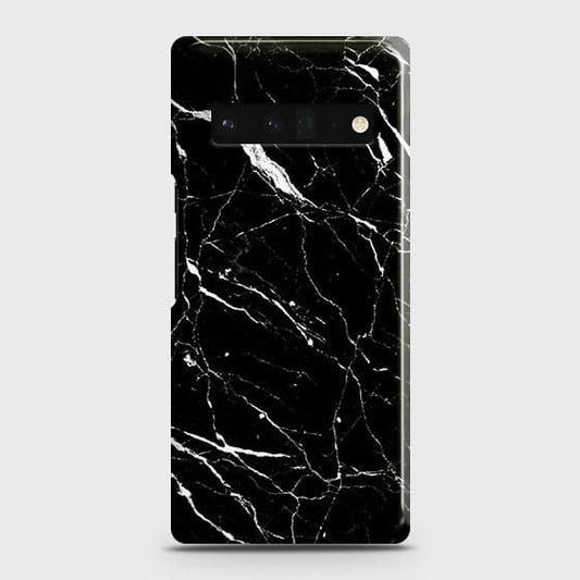 Google Pixel 6 Pro Cover - Trendy Black Marble Printed Hard Case with Life Time Colors Guarantee