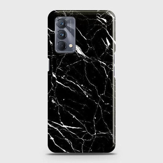 Realme GT Master Cover - Trendy Black Marble Printed Hard Case with Life Time Colors Guarantee