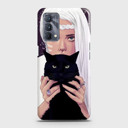 Realme GT Master Cover - Trendy Wild Black Cat Printed Hard Case with Life Time Colors Guarantee