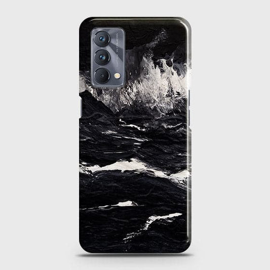 Realme GT Master Cover - Black Ocean Marble Trendy Printed Hard Case with Life Time Colors Guarantee
