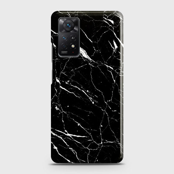 Xiaomi Redmi Note 11S Cover - Trendy Black Marble Printed Hard Case with Life Time Colors Guarantee ( Fast Delivery )