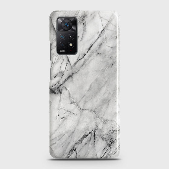 Xiaomi Redmi Note 11S Cover - Matte Finish - Trendy White Floor Marble Printed Hard Case with Life Time Colors Guarantee