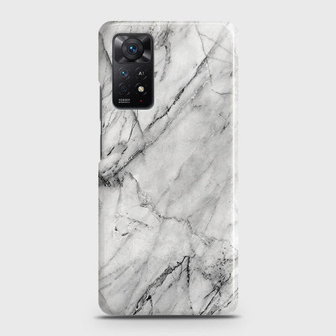 Xiaomi Redmi Note 11S Cover - Matte Finish - Trendy White Floor Marble Printed Hard Case with Life Time Colors Guarantee