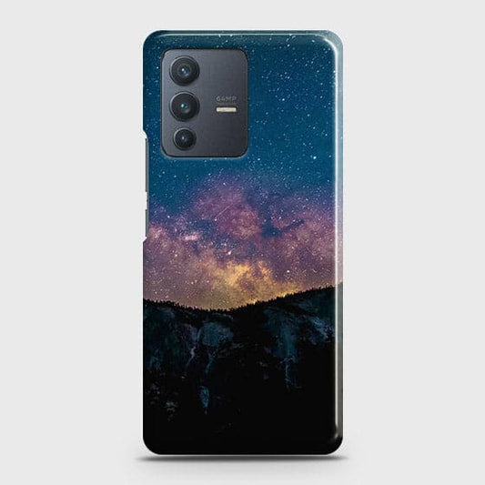 Vivo V23 5G Cover - Matte Finish - Embrace Dark Galaxy  Trendy Printed Hard Case with Life Time Colors Guarantee