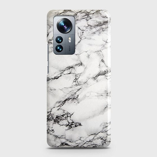Xiaomi 12 Cover - Matte Finish - Trendy Mysterious White Marble Printed Hard Case with Life Time Colors Guarantee