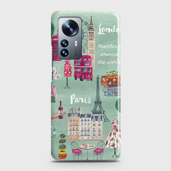 Xiaomi 12 Cover - Matte Finish - London, Paris, New York ModernPrinted Hard Case with Life Time Colors Guarantee