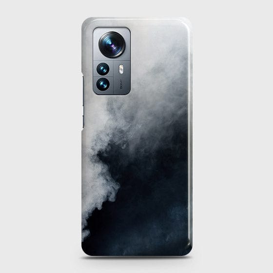 Xiaomi 12 Pro Cover - Matte Finish - Trendy Misty White and Black Marble Printed Hard Case with Life Time Colors Guarantee