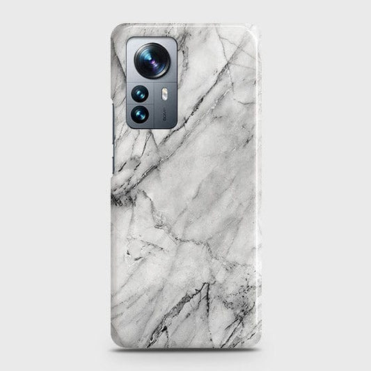 Xiaomi 12 Pro Cover - Matte Finish - Trendy White Floor Marble Printed Hard Case with Life Time Colors Guarantee