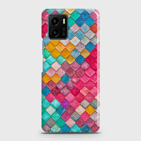 Vivo Y15a Cover - Chic Colorful Mermaid Printed Hard Case with Life Time Colors Guarantee