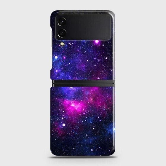 Samsung Galaxy Z Flip 3 5G Cover - Dark Galaxy Stars Modern Printed Hard Case with Life Time Colors Guarantee