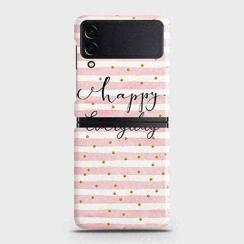Samsung Galaxy Z Flip 3 5G Cover - Trendy Happy Everyday Printed Hard Case with Life Time Colors Guarantee
