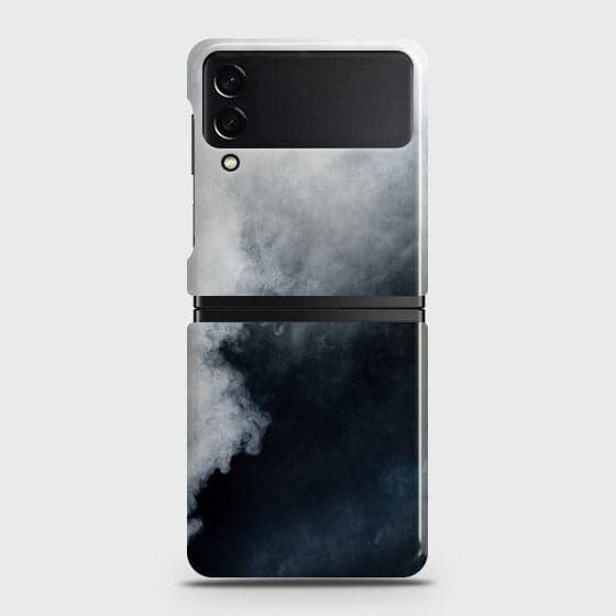 Samsung Galaxy Z Flip 3 5G Cover - Matte Finish - Trendy Misty White and Black Marble Printed Hard Case with Life Time Colors Guarantee
