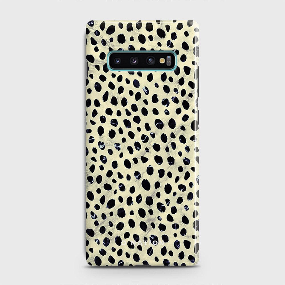 Samsung Galaxy S10 Cover - Bold Dots Series - Matte Finish - Snap On Hard Case with LifeTime Colors Guarantee