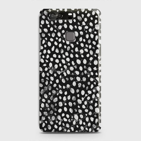Huawei P9 Cover - Bold Dots Series - Matte Finish - Snap On Hard Case with LifeTime Colors Guarantee