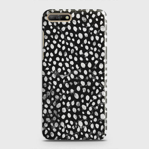 Huawei Y6 2018 Cover - Bold Dots Series - Matte Finish - Snap On Hard Case with LifeTime Colors Guarantee