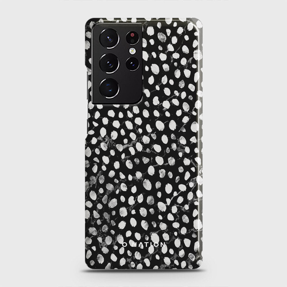 Samsung Galaxy S21 Ultra 5G Cover - Bold Dots Series - Matte Finish - Snap On Hard Case with LifeTime Colors Guarantee ( Fast Delivery )