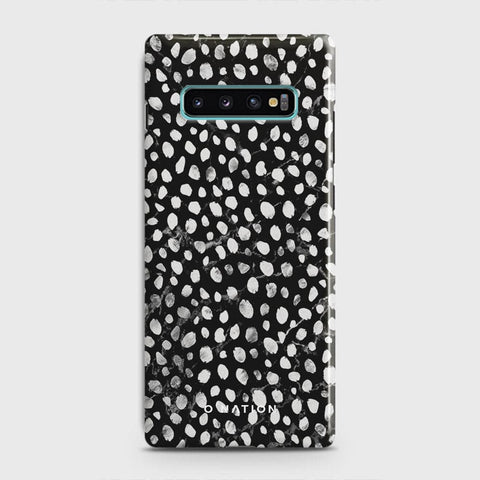 Samsung Galaxy S10 Cover - Bold Dots Series - Matte Finish - Snap On Hard Case with LifeTime Colors Guarantee