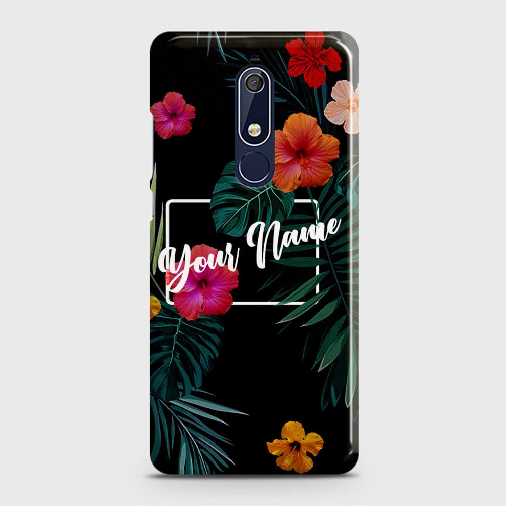 Nokia 5.1 Cover - Floral Series - Matte Finish - Snap On Hard Case with LifeTime Colors Guarantee