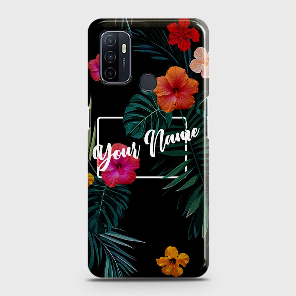 Oppo A53 Cover - Floral Series - Matte Finish - Snap On Hard Case with LifeTime Colors Guarantee