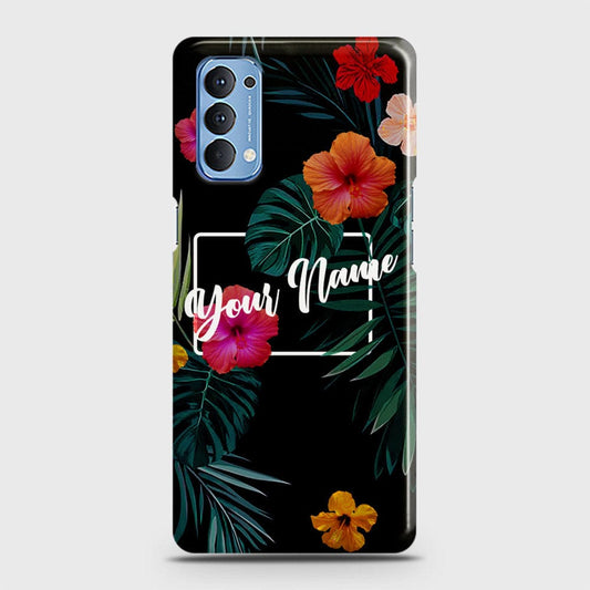 Oppo Reno 4 4G Cover - Floral Series - Matte Finish - Snap On Hard Case with LifeTime Colors Guarantee