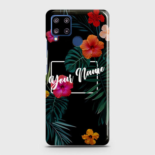 Realme C15 Cover - Floral Series - Matte Finish - Snap On Hard Case with LifeTime Colors Guarantee
