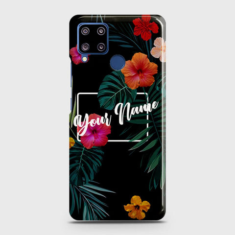 Realme C15 Cover - Floral Series - Matte Finish - Snap On Hard Case with LifeTime Colors Guarantee