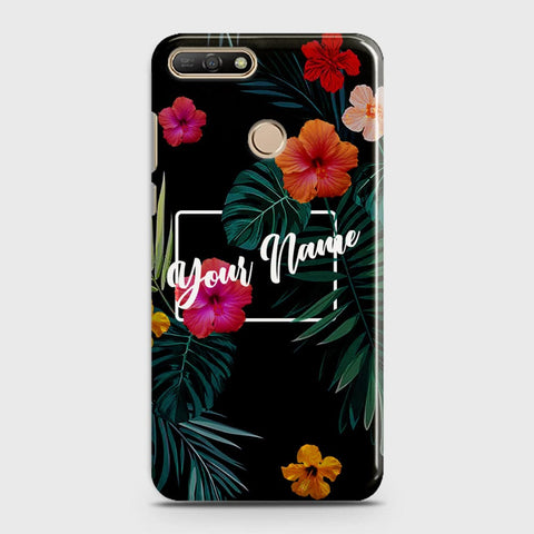 Huawei Y7 Prime 2018 / Y7 2018 Cover - Floral Series - Matte Finish - Snap On Hard Case with LifeTime Colors Guarantee