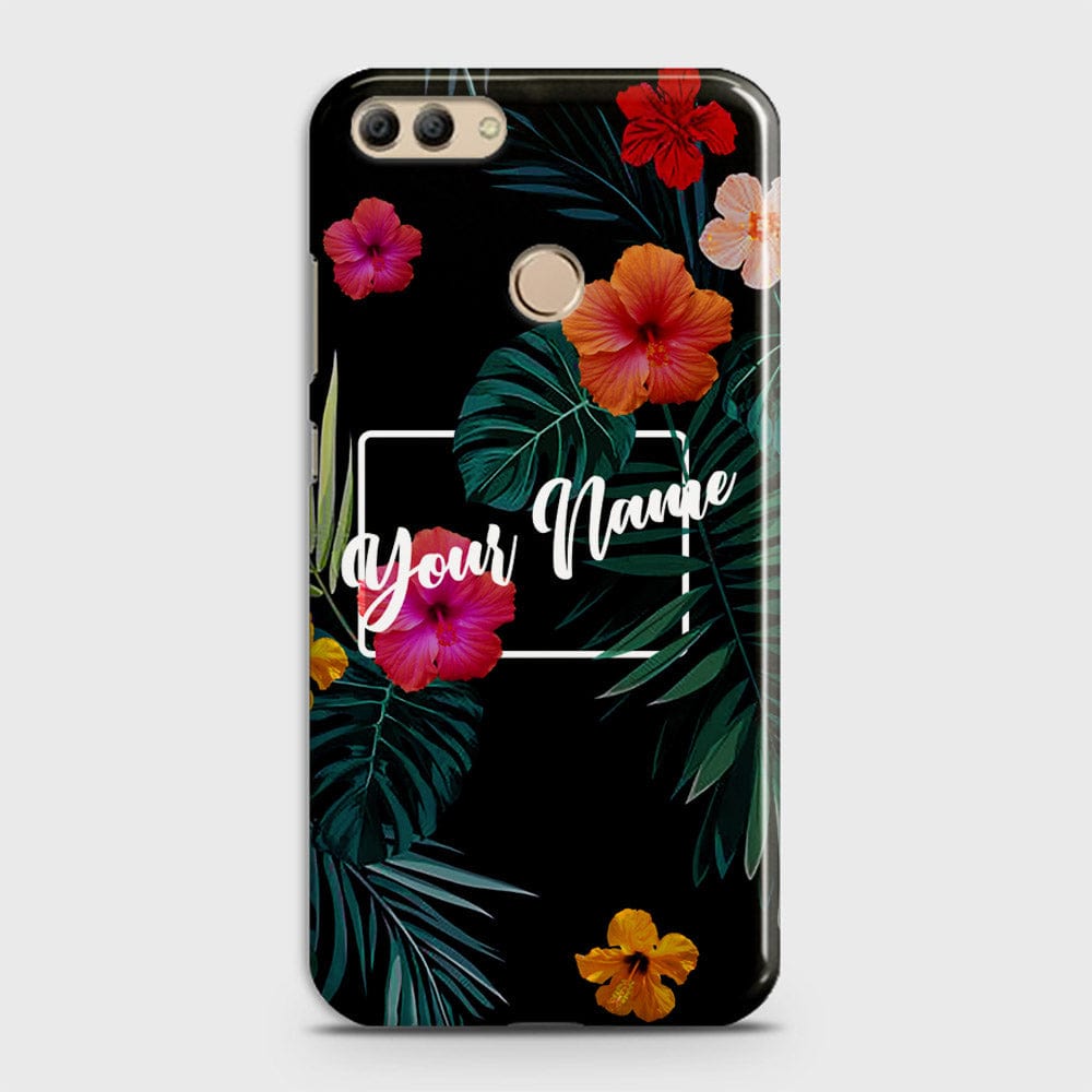 Huawei Y9 2018 Cover - Floral Series - Matte Finish - Snap On Hard Case with LifeTime Colors Guarantee