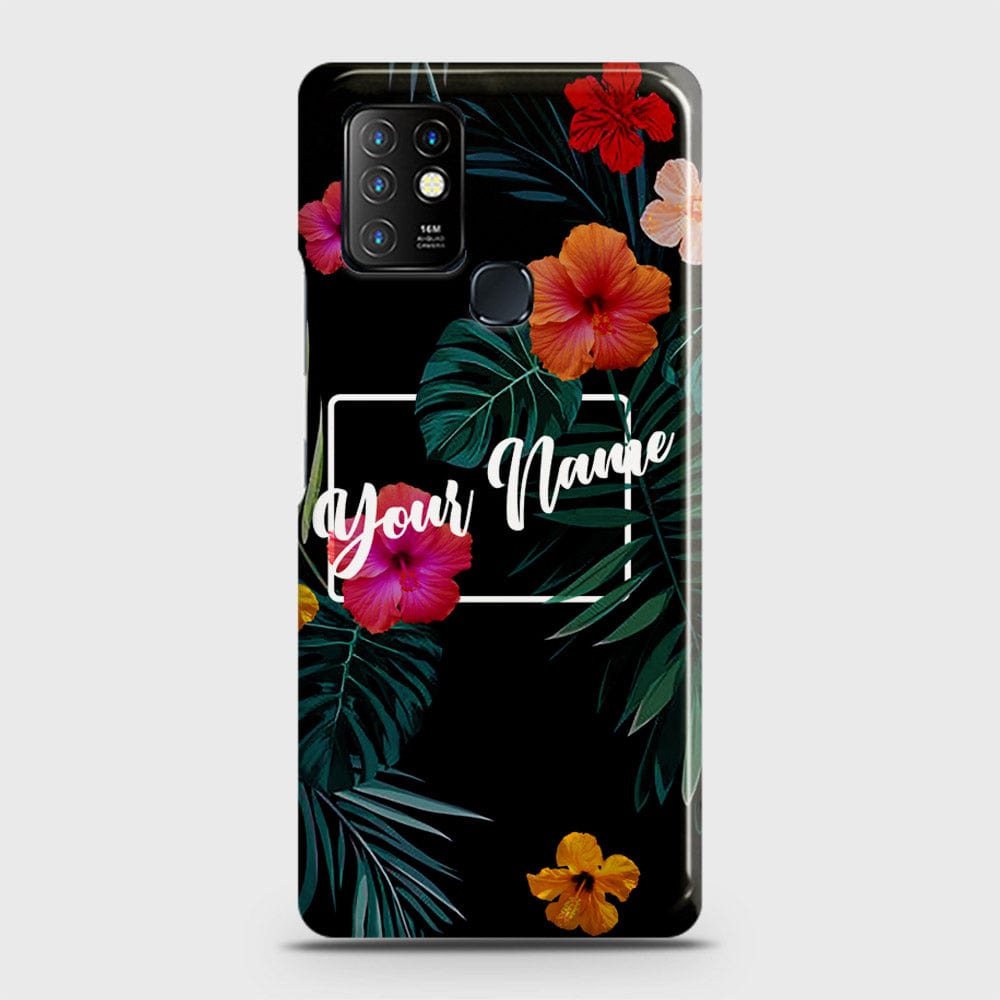 Infinix Hot 10 Cover - Floral Series - Matte Finish - Snap On Hard Case with LifeTime Colors Guarantee
