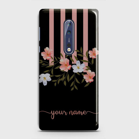 Nokia 8 Cover - Floral Series - Matte Finish - Snap On Hard Case with LifeTime Colors Guarantee