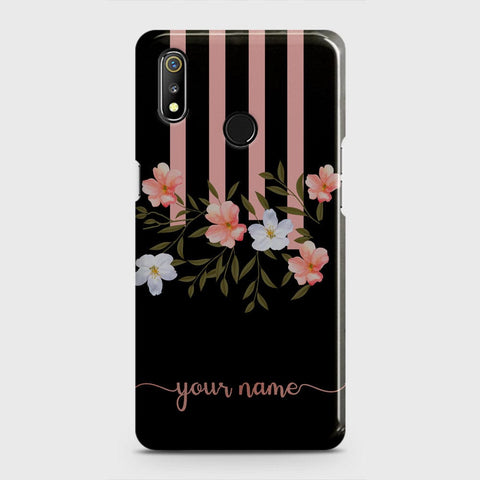 Realme 3 Cover - Floral Series - Matte Finish - Snap On Hard Case with LifeTime Colors Guarantee