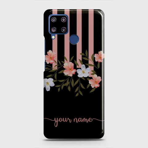 Realme C15 Cover - Floral Series - Matte Finish - Snap On Hard Case with LifeTime Colors Guarantee