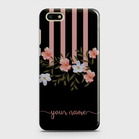 Huawei Y5 Prime 2018 Cover - Floral Series - Matte Finish - Snap On Hard Case with LifeTime Colors Guarantee