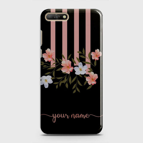 Huawei Y6 2018 Cover - Floral Series - Matte Finish - Snap On Hard Case with LifeTime Colors Guarantee