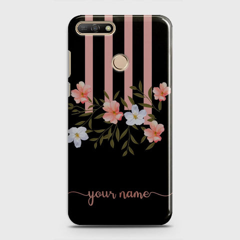 Huawei Y7 Prime 2018 / Y7 2018 Cover - Floral Series - Matte Finish - Snap On Hard Case with LifeTime Colors Guarantee