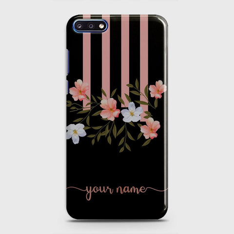 Huawei Y7 Pro 2018 Cover - Floral Series - Matte Finish - Snap On Hard Case with LifeTime Colors Guarantee