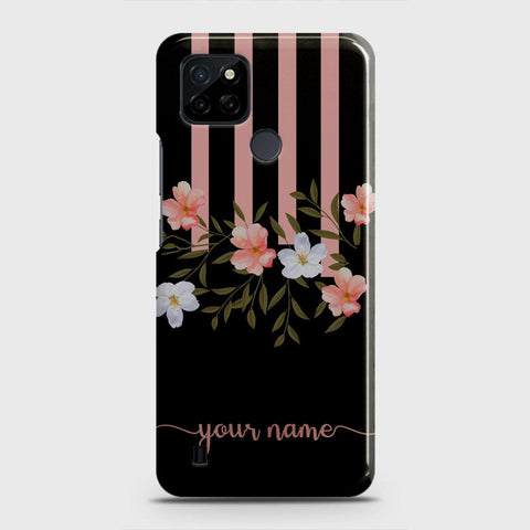 Realme C25Y Cover - Floral Series - Matte Finish - Snap On Hard Case with LifeTime Colors Guarantee