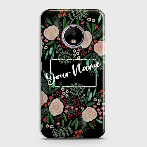 Motorola E4 Cover - Floral Series - Matte Finish - Snap On Hard Case with LifeTime Colors Guarantee