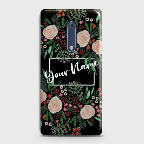 Nokia 5 Cover - Floral Series - Matte Finish - Snap On Hard Case with LifeTime Colors Guarantee