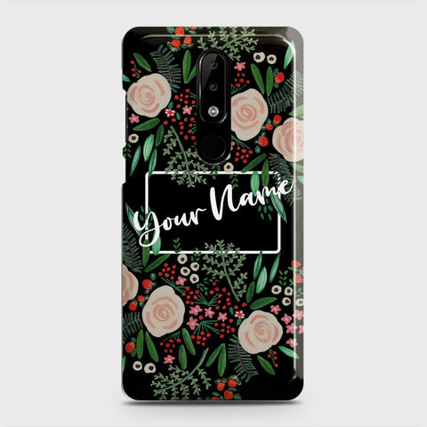 Nokia 5.1 Plus / Nokia X5  Cover - Floral Series - Matte Finish - Snap On Hard Case with LifeTime Colors Guarantee