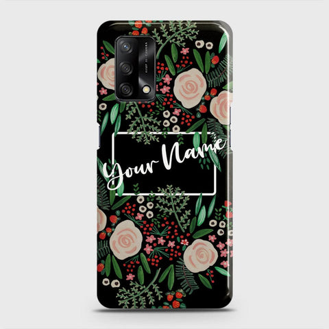 Oppo F19 Cover - Floral Series - Matte Finish - Snap On Hard Case with LifeTime Colors Guarantee